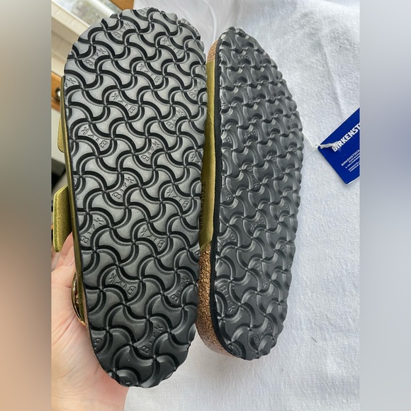 Birkenstock Big Buckle Sandals - Olive Green Leather - Size 42/Women’s 11 NIB - Picture 6 of 9